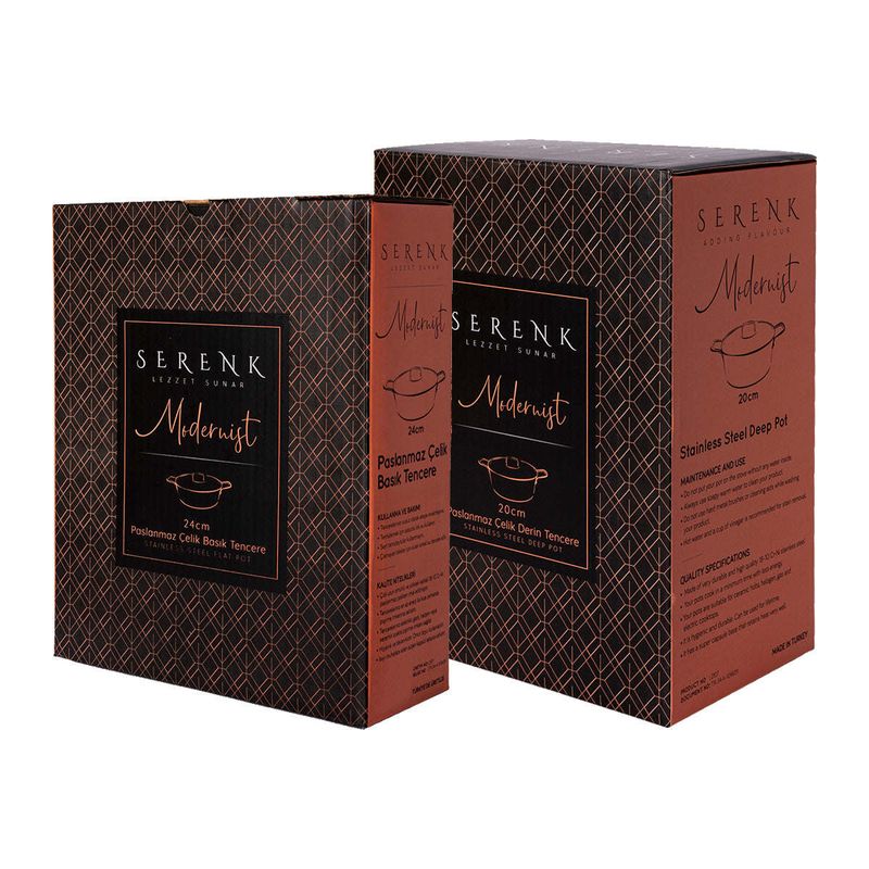 Serenk Modernist Cookware Set Saute Pan Stock Pot, 4 pcs_voghion.com