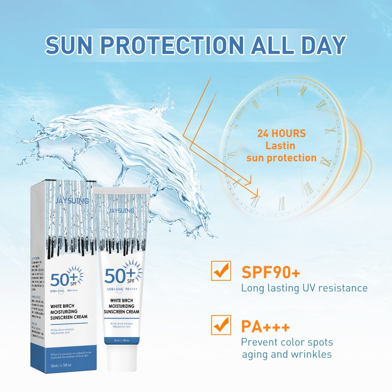 Spf50 + protector solar hidratante, protección de la piel, maquillaje refrescante, crema de protección solar, protección solar Facial resistente a los rayos UV, nuevo_voghion.com