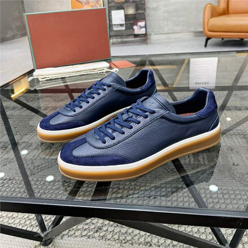 Zapatos casuales de ante para hombre, de cuero genuino, con cordones, de negocios, de lujo, de moda 2025_voghion.com