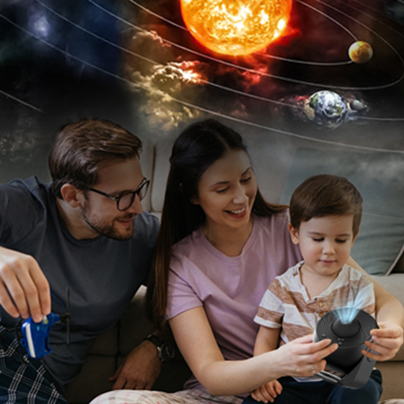 Planetariumsprojektor, Galaxieprojektor, Sternenprojektor, 13 Filmblätter, erfüllen die Fantasie des Sternenhimmels, extrem romantisch für das Schlafzimmer_voghion.com