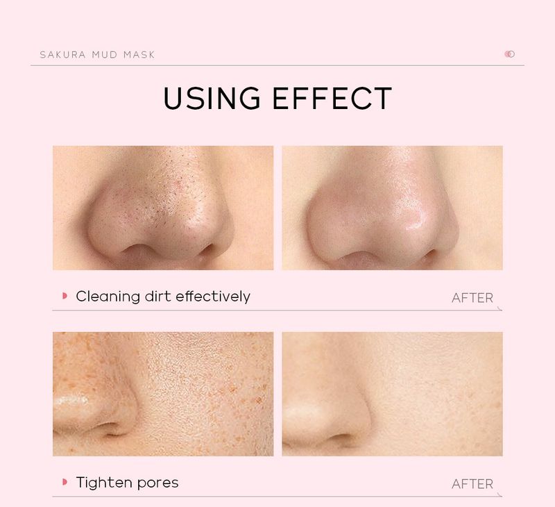Trattamenti e maschere Maschera di fango Sakura (scatola colorata) 30 g Detergente, idratante e nutriente FDA_voghion.com
