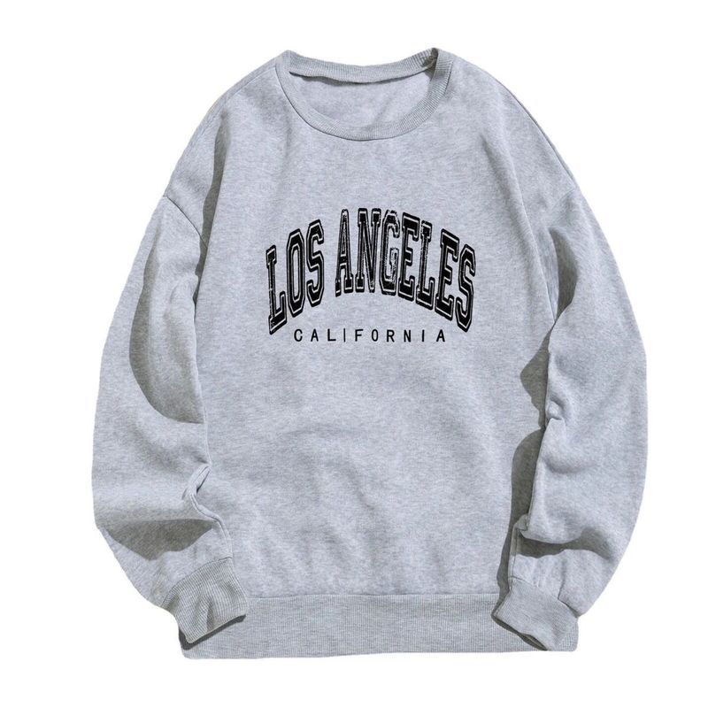 Autumn winter hoodie round neck long sleeved loose and slimming versatile top ins trend_voghion.com