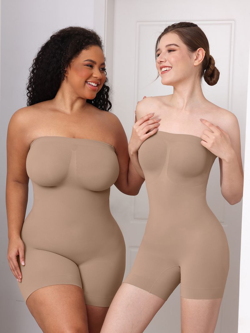 Seamless Shapewear Bodysuit For Women - Tummy Control Slimming Full Body Shaper With Adjustable Straps & High Waist Compression_voghion.com