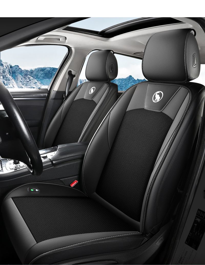 Auto geventileerd kussen Zomer koel ademend stoelhoes Half pak rugleuning Koel kussen Autostoelkussen voor vrachtwagen Wuling Hongguang_voghion.com