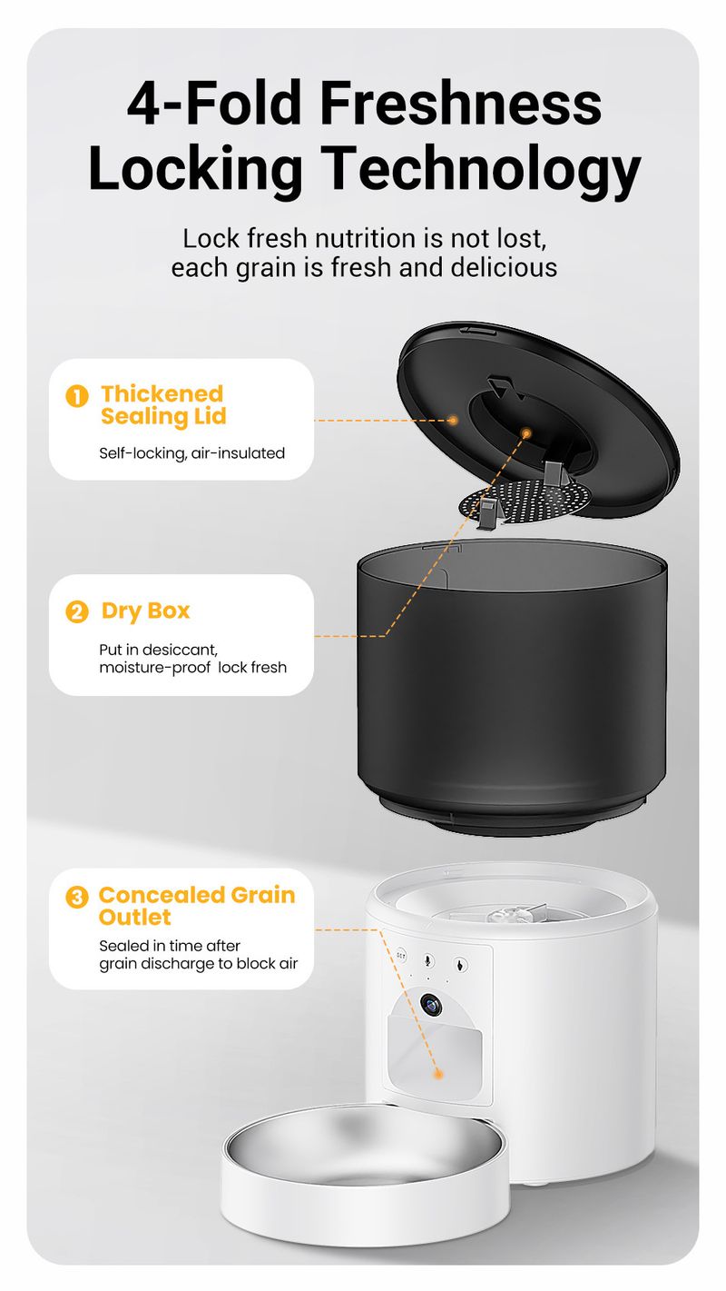 Pet Smart Feeder A90: Automatic Feeding For Cats And Dogs With Timer & Remote Control_voghion.com
