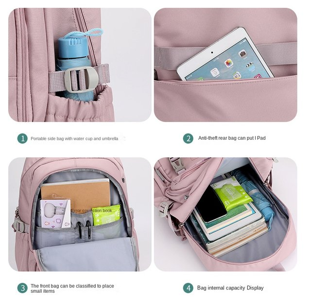 Schooltassen voor kinderen voor meisjes Grote schooltas Kawaii basisschoolrugzak Kinderboekentas Waterdichte laptopreisrugzak_voghion.com