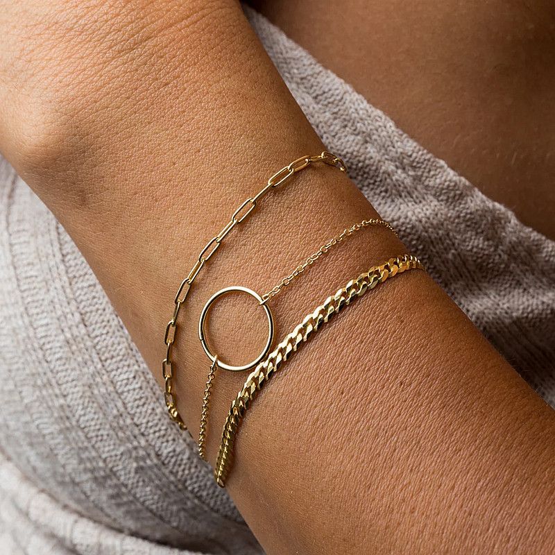 Braccialetto bohémien multistrato regolabile con catena a forma di cuore, stile punk a forma di serpente e osso, con personalità mista_voghion.com