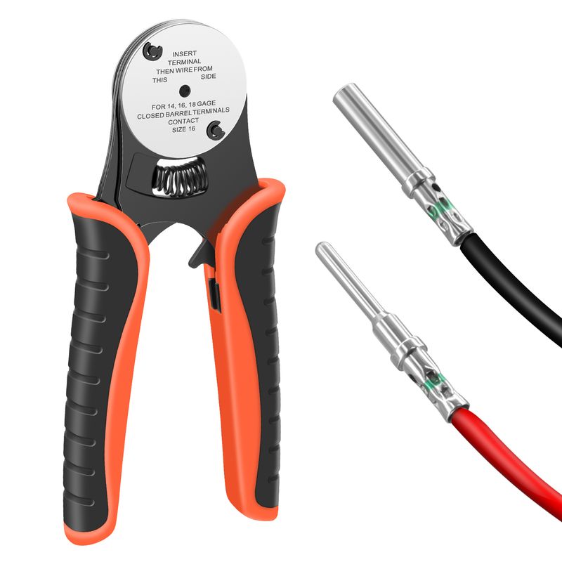 Strumento di crimpatura a 4 vie con cilindro chiuso e 8 impronte per connettori Deutsch 14, 16, 18 AWG_voghion.com