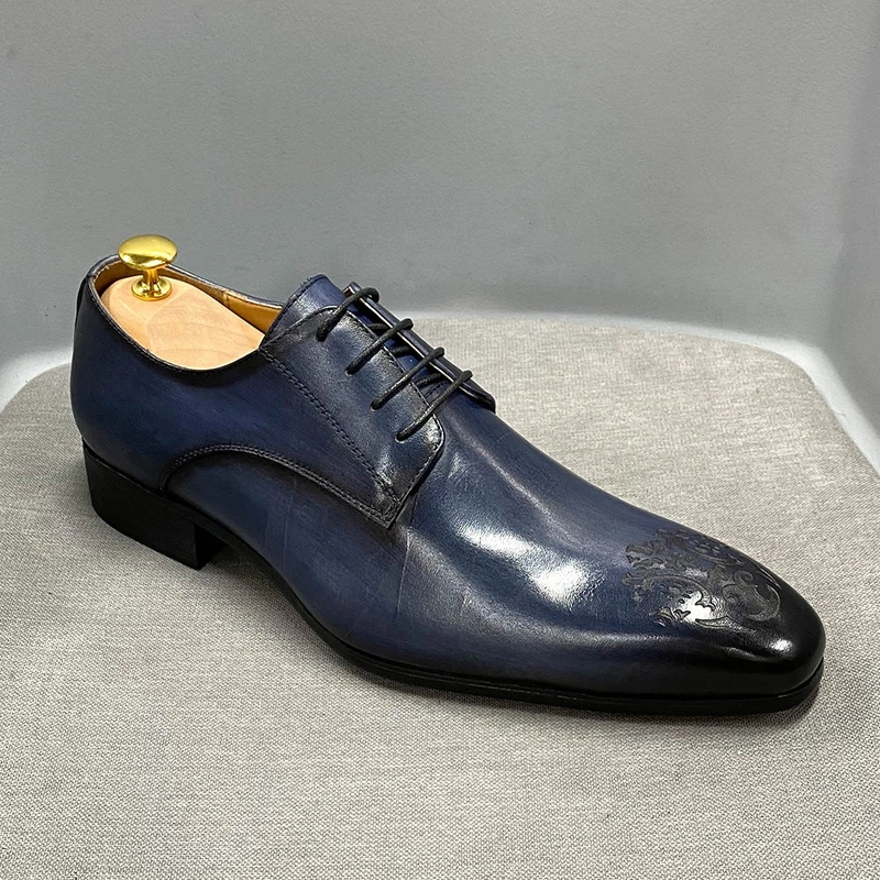 Herrenschuhe Herren Business Casual Schuhe formelle Derby Schuhe aus echtem Leder Mode geschnitzte spitze Lederschuhe Männer Männer Schuh_voghion.com
