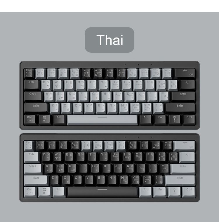 Tastiera da gioco per computer AG61, meccanica cablata, di tipo C, con guarnizione sostituibile a caldo, silenziosa e di piccole dimensioni_voghion.com