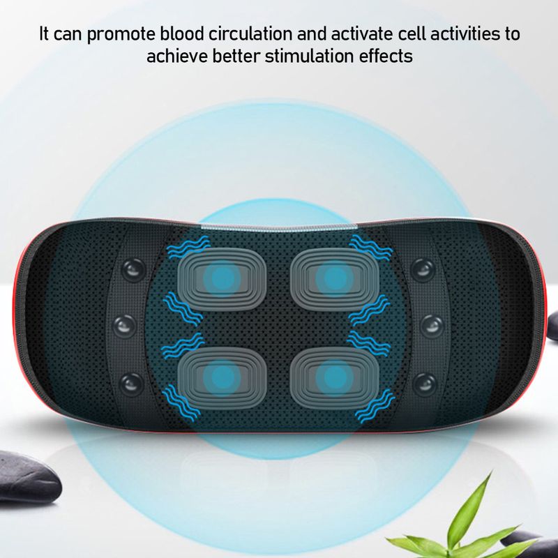 Multi-Level Adjustable Back Electric Waist Massager Traction Device Iatable Hot Compress Lumbar Spine_voghion.com
