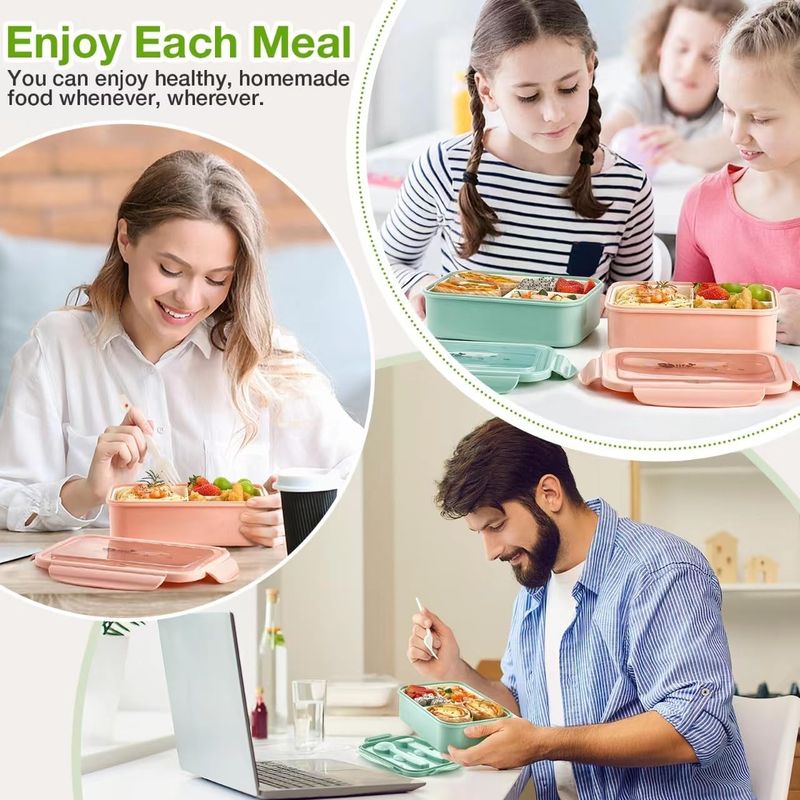 Bento Pro 1100 ml Lunchbox – mit Besteck für Erwachsene/Kinder_voghion.com