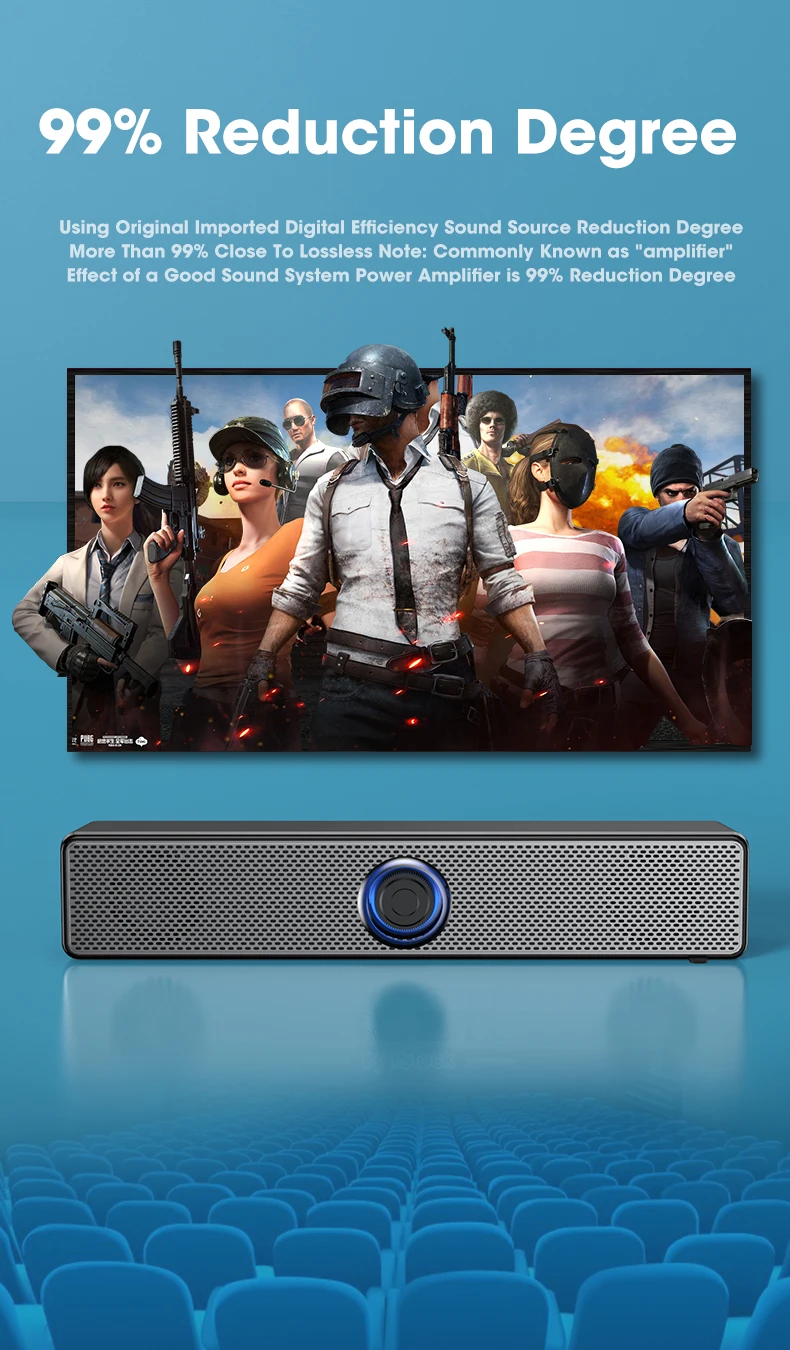 PC Soundbar Wired And Bluetooth Speaker USB Powered Soundbar For TV Pc Laptop Gaming Home Theater Surround Audio System_voghion.com