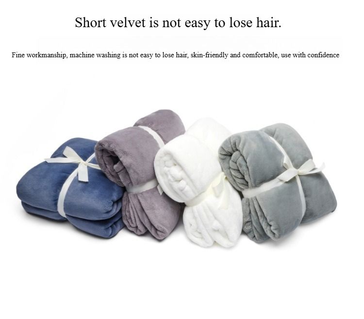 New Flannel Blanket Solid Color Milk Fleece Multi-functional Blanket Office Nap Sofa Blanket_voghion.com