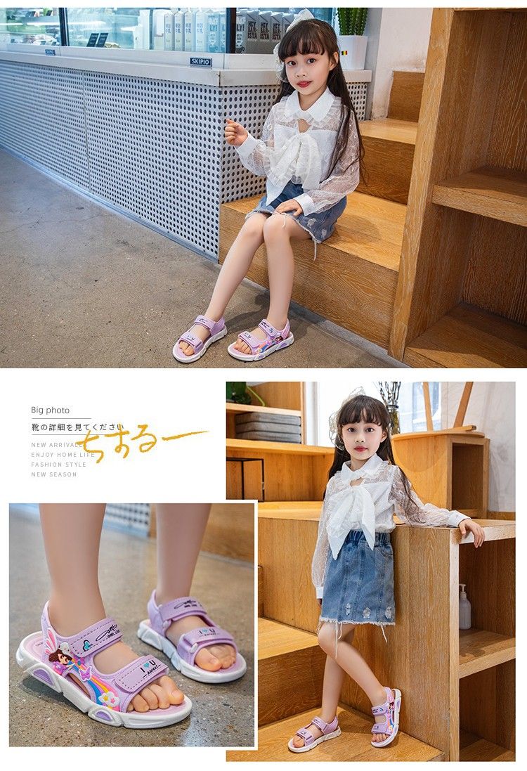 Girl Summer Princess Cute Soft Bottom Sandals_voghion.com