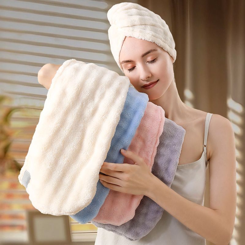 Dry Women, Thickened Super Absorbent Quick-Dry Towel For Head Wrapping, Hair Drying Towel, 2025 New Double-Layer Shower_voghion.com