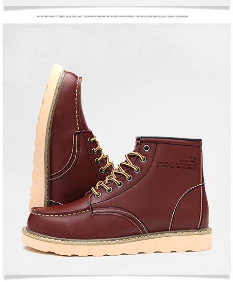 Martin boots męskie wiosenne i jesienne brytyjskie styl amerykańskie retro krótkie buty, skórzane buty robocze, wysokie cholewki_voghion.com