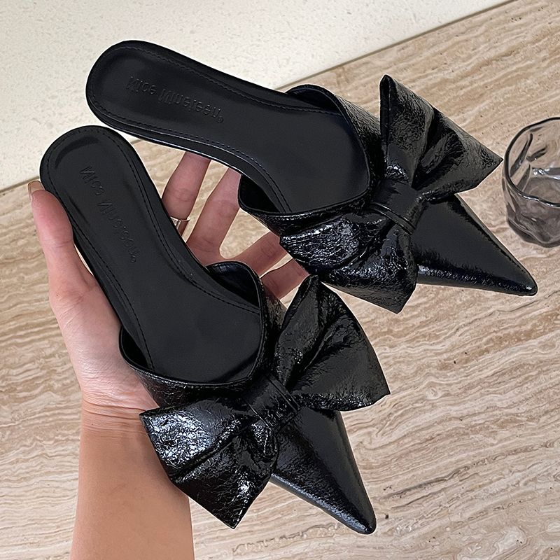 Women's Flat Beach 2024 Fashion Butterfly Knot Women's Apartments With Shoes Slippers Mules_voghion.com