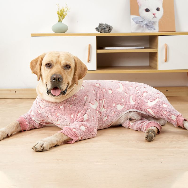 Cross-border Hot Pet Clothes Medium and Large Dog Pajamas Golden Hair Home Clothes Anti-hair-loss Dog Warm Padded Nightgown_voghion.com