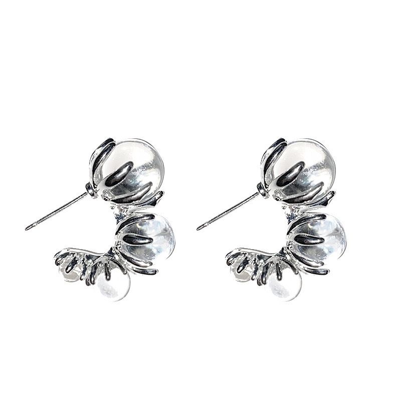 Boucles d'oreilles à tige simples et légères en forme de C pour femmes, style niche luxueux et léger, tendance_voghion.com