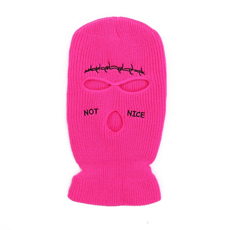 Headgear Solid Color Three Hole Wool Knitted Hat Letter Windproof Men And Women Spot Available Factory Wholesale Sun Protection Breathable_voghion.com