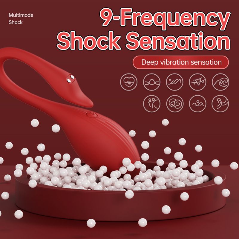 Oeuf vibrant rechargeable Little Swan APP pour femmes, application sexuelle, œuf vibrant télécommandé_voghion.com