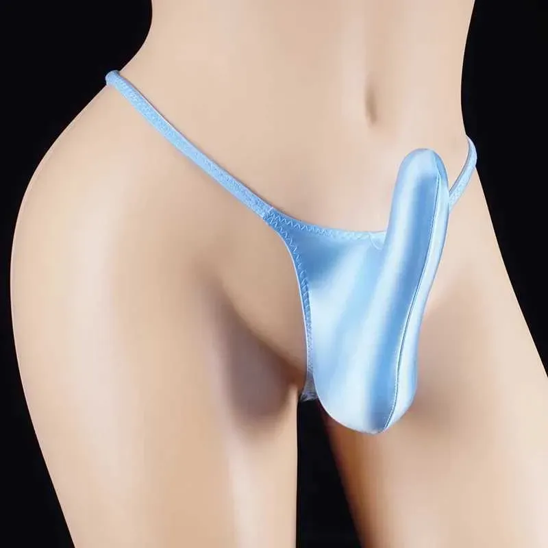 Slip de bain homme sexy et brillant, long, style gay, collection 2025, avec poche généreuse, effet brillant et huileux._voghion.com