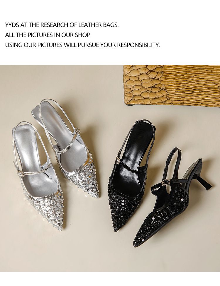 Damenschuhe Internet-Berühmtheit, heißer Verkauf, Mode, Pailletten, spitze Stilettos für Frauen, neue, alle Match-Schuhe mit hohen Absätzen_voghion.com