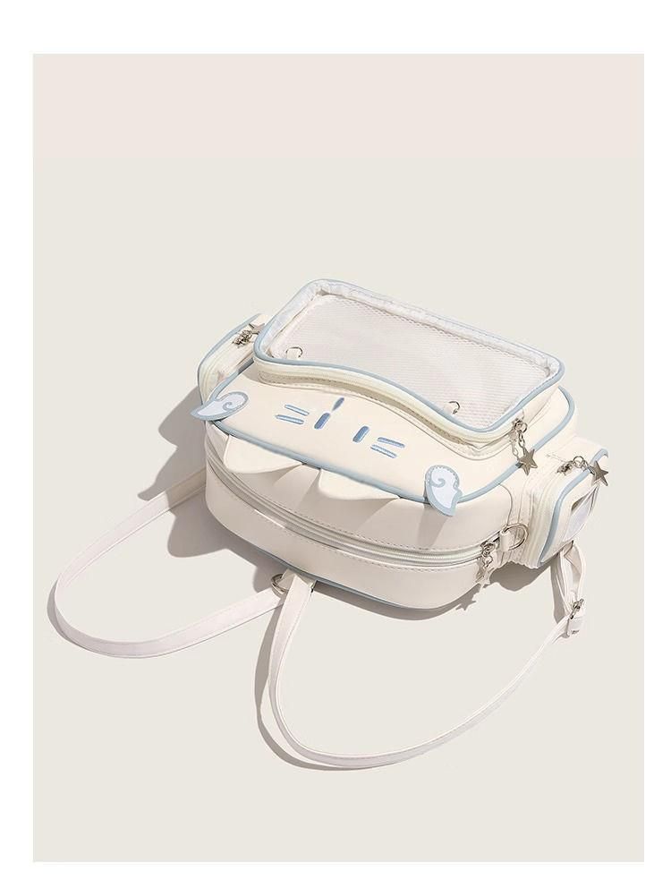 Borsa a tracolla zaino piccola e carina, morbida e trasparente, per bambini, versatile, con cartoni animati, cibo, moda_voghion.com