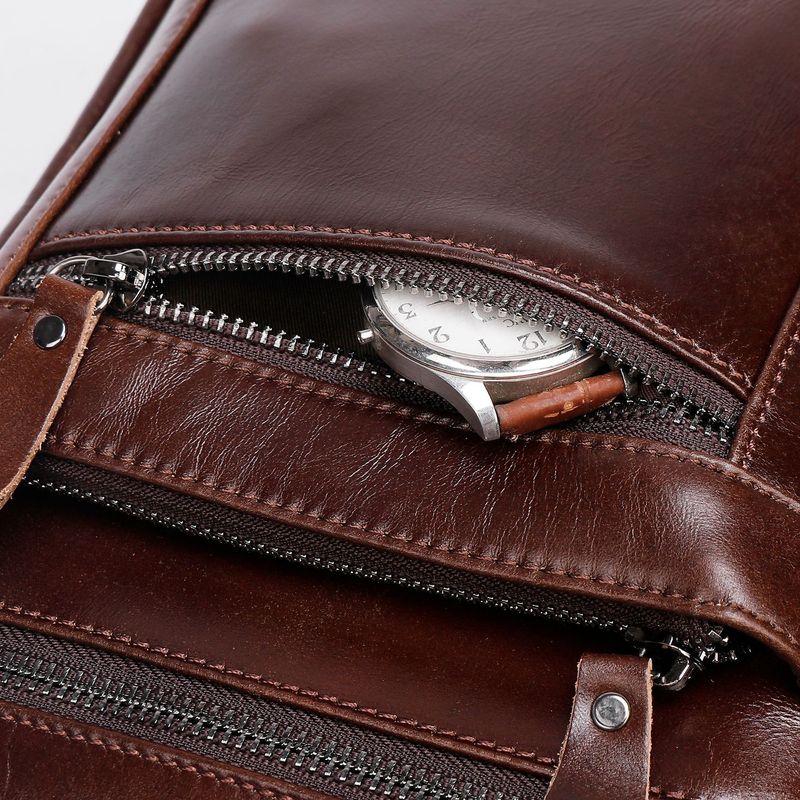 Multifunctional Genuine Leather Large Capacity Men's Crossbody Bag Business Handbag 2025 Fall And Winter New Stylish Versatile_voghion.com
