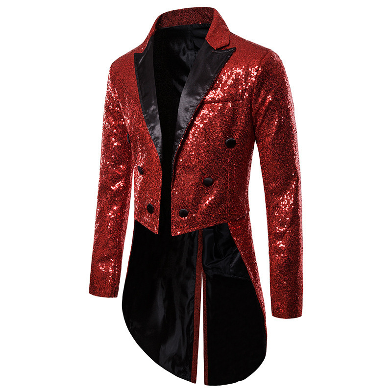 CT 2025 Anzug Smoking Bankett Nachtclub Performance Pailletten Modedesign Herrenjacke_voghion.com