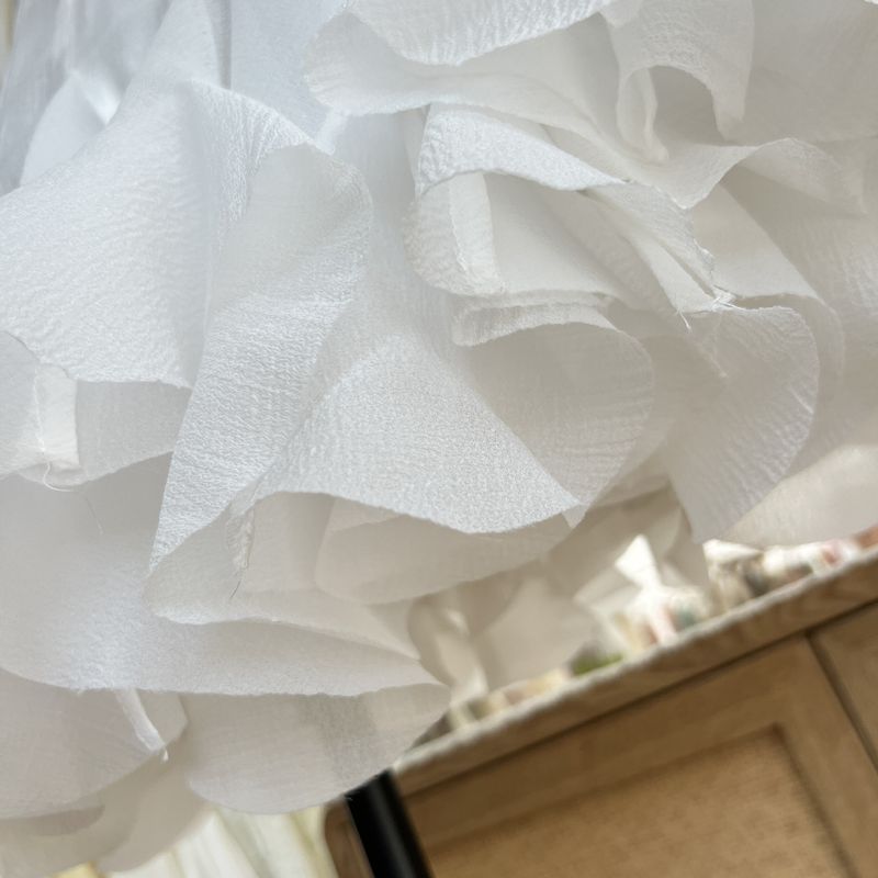 Damenbekleidung Nische Flower Fairy Bud Buttoned Slim Dress Sweet Salt Einzigartiges Design Einfarbig Kurz_voghion.com