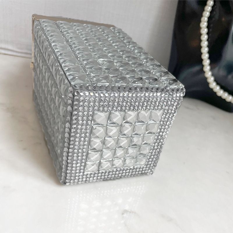 trendig diamant läppstift kedja axel budväska kvinnor clutch väskor strass kvällsväska kvinnor_voghion.com