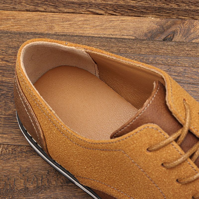 Herrenschuhe Große Herren Freizeitschuhe Modische leichte Herrenschuhe Farblich passende atmungsaktive Herren Lederschuhe_voghion.com