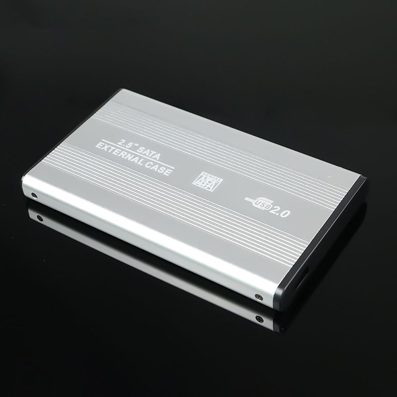 Custodia per disco rigido esterno USB 2.0 da 2,5 pollici in lega di alluminio antipolvere resistente all'usura per laptop_voghion.com