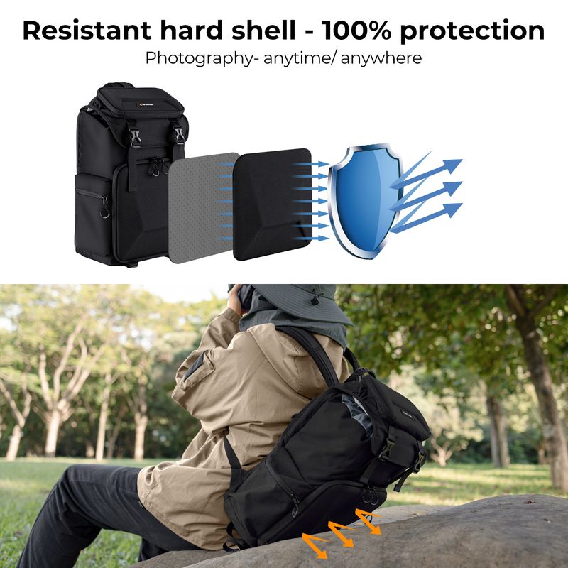 15.6" Backpack Bag For Sony Canon Nikon Photography 25L Camera Case Video Portable Tripod DSLR Lenses_voghion.com