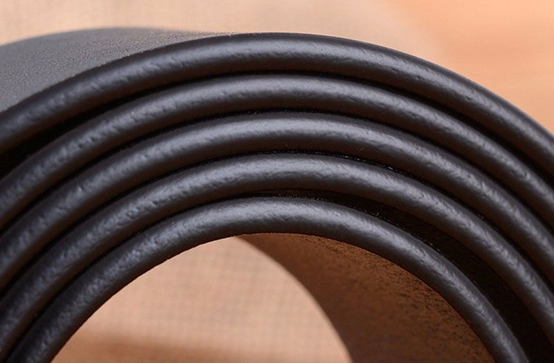 HOT HIDUP Top Quality Pure Solid Cowhide Leather for Pin Smooth Men Cow Strap Vintage Belts 38mm Width Without Buckle NWJ627_voghion.com