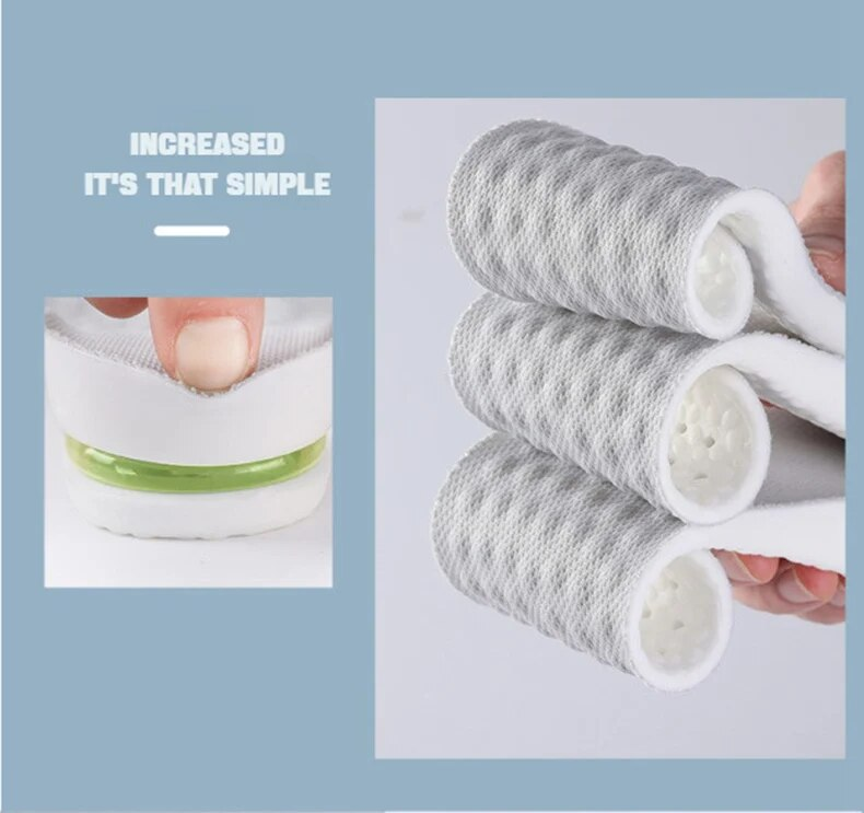 1 Paar orthopädische Höhenerhöhungs-Einlegesohlen für Füße, Sport-Lufteinlegesohlen, Komfort, Plantarfasziitis, Schuhe, Einsätze, Schock_voghion.com