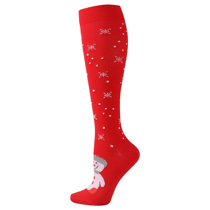 Gambe bellissime sportive di Natale, calze al polpaccio, calzini elastici, calze a compressione da uomo e da donna_voghion.com