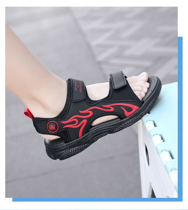 Scarpe per bambini sandali per ragazzi estate 2024 nuovi casual suola morbida bambini medi e grandi punta aperta ragazzi scarpe per bambini scarpe da spiaggia_voghion.com