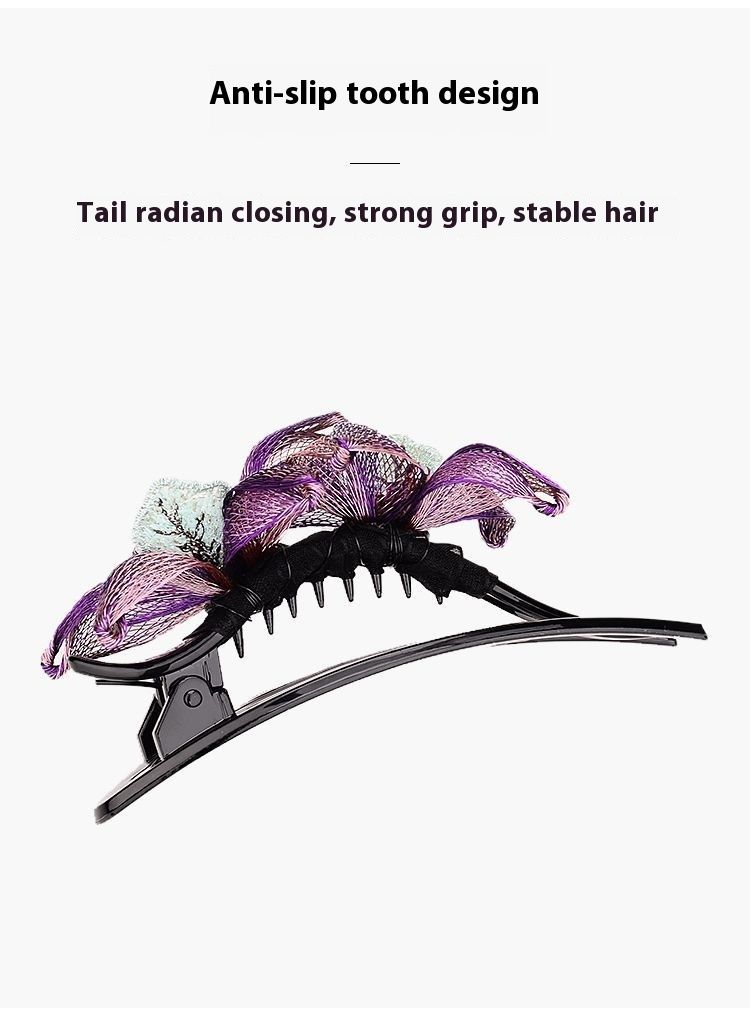 Explosion Entenschnabel Haarspangen Echtkupferdraht Clip Hinterkopf Platte Haar Top Clip Kopfschmuck weiblich Kristall elegant_voghion.com