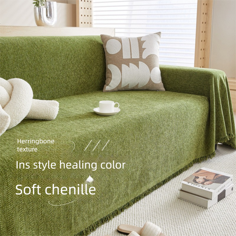 Nordic INS Style Cover Chenille Dustproof Cloth Sofa Blanket All Seasons Universal_voghion.com