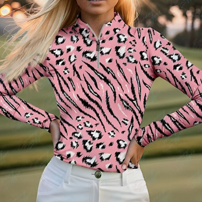 Γυναικεία ρούχα GOLF ριγέ μπλουζάκι γκολφ πόλο που αναπνέει γρήγορα_voghion.com