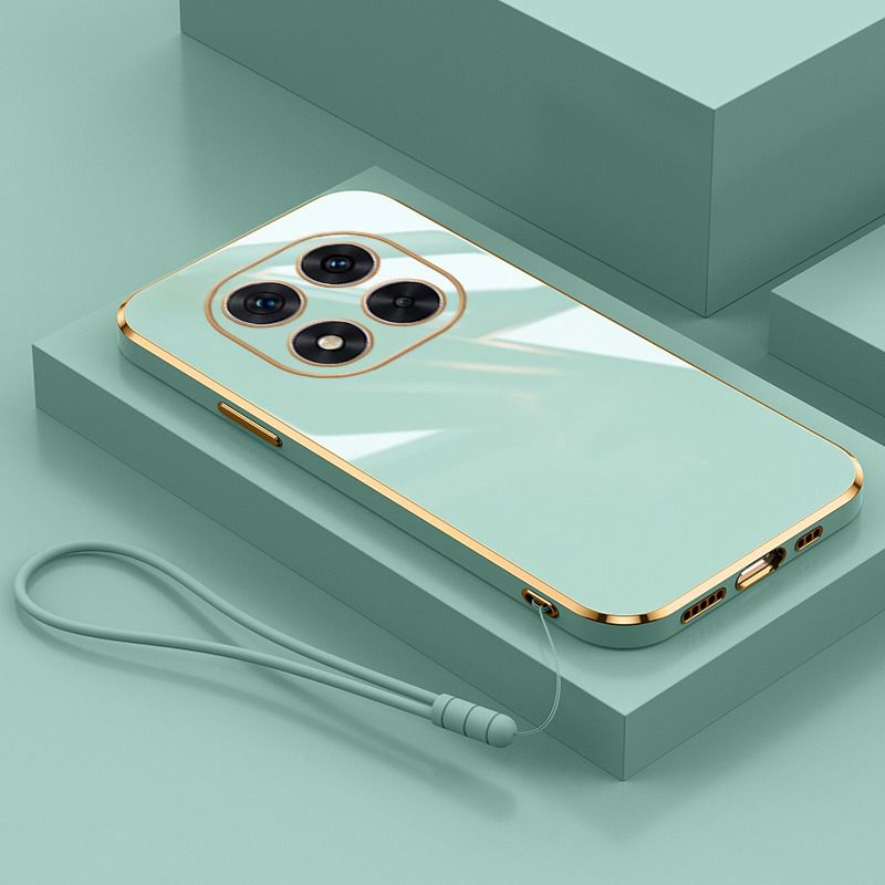 Lanyard Glossy Plated Phone Case For Xiaomi Redmi Note 14 14Pro 13 12 11S 10 14C 13C POCO X7 X6 Pro M5s Silicone_voghion.com
