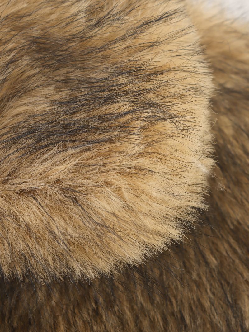 Giacca in pelliccia sintetica – Cappotto corto oversize con colore sfumato (XS/S/M/L)_voghion.com