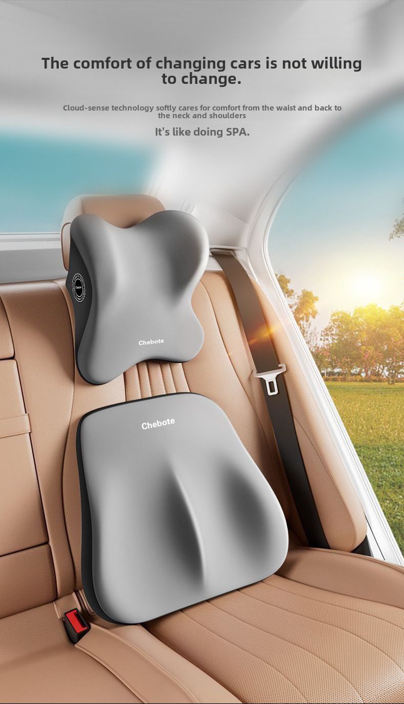 Comfortabele lendensteun nekkussen auto nekkussen zitkussen nek traagschuim Four Seasons universeel auto kussen taille kussen_voghion.com