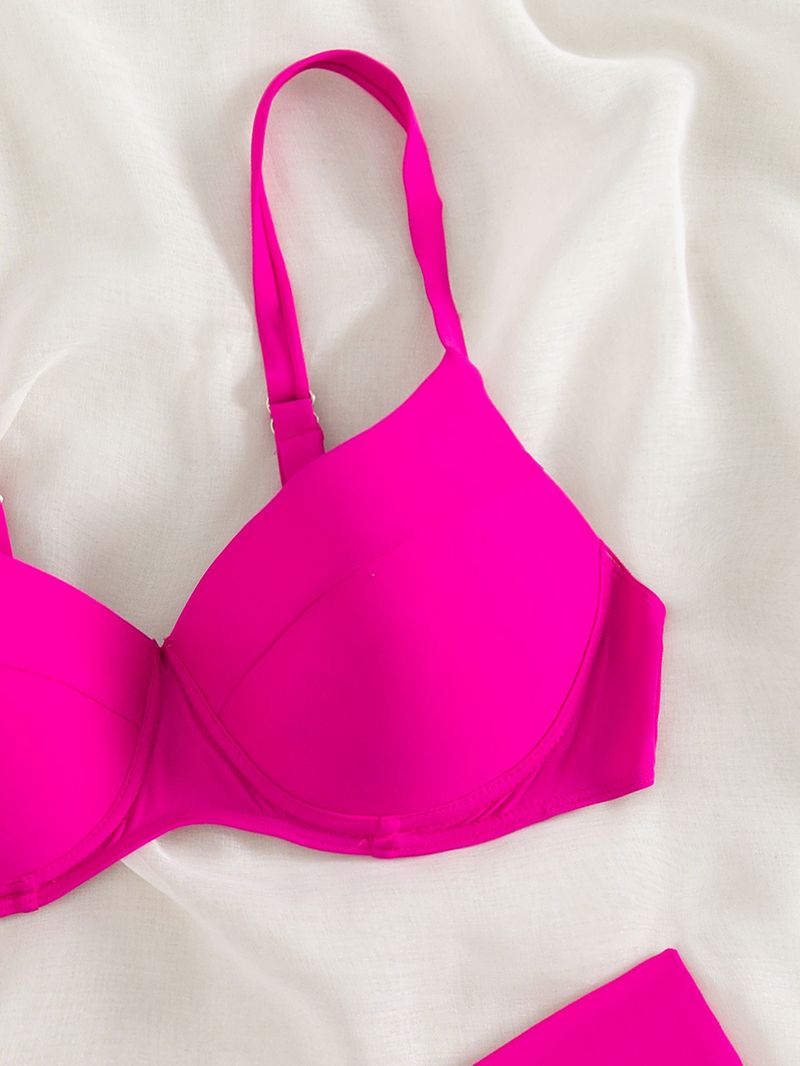 Ženska oblačila, nove bikini enobarvne kopalke, seksi dvodelne kopalke_voghion.com