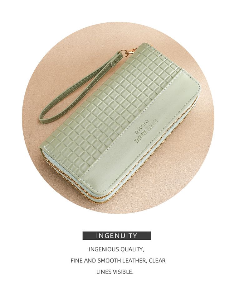 Damen Geldbörse Kleine Geldbörse Mädchen Lange Spleißen Doppel-Reißverschluss Mode Handtasche Geld Clip_voghion.com