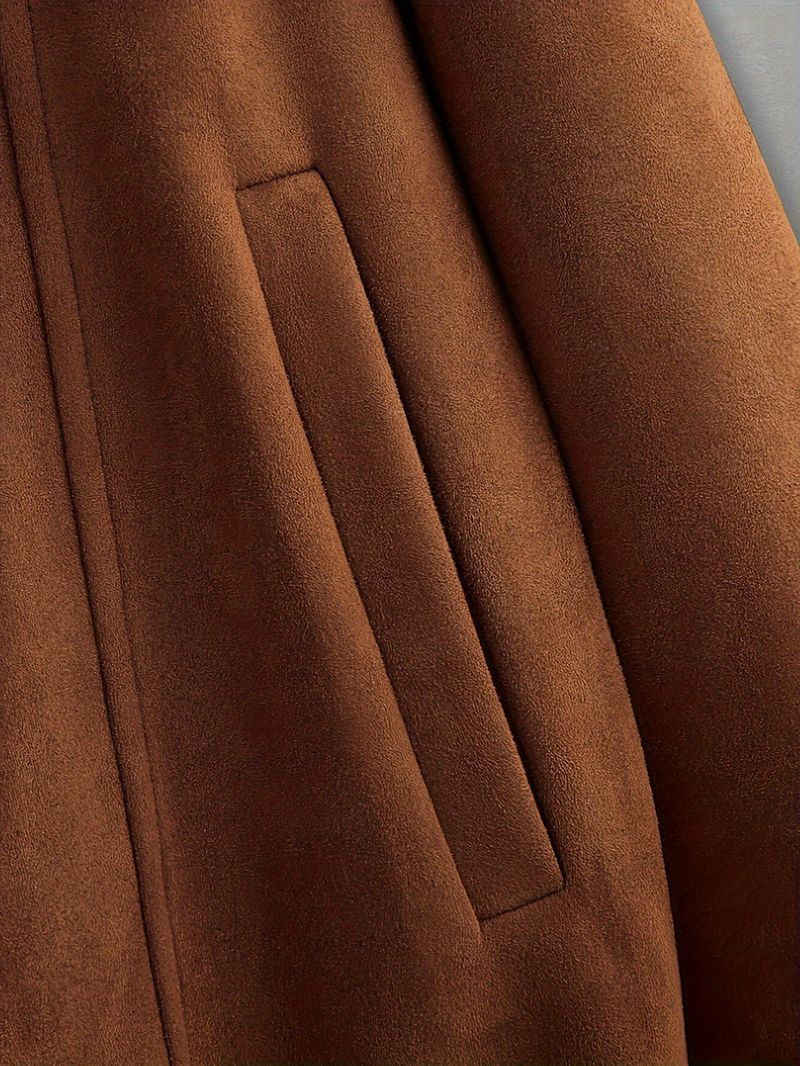 Men's Clothing Men's Classic Stand Collar Jacket - Premium Polyester Casual Coat (3 Colors, XXL) Fashion Trends_voghion.com