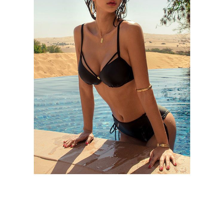 Maillot de bain deux pièces noir sexy à trois points, style thaïlandais, avec push-up et effet rehausseur de hanches_voghion.com